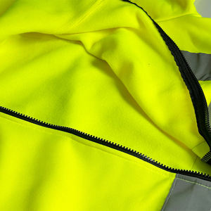 Sudadera de Seguridad Reflectante de Alta Visibilidad con Cremallera Completa, Chaqueta de Trabajo con Capucha Desmontable, Impermeable y Transpirable, Ropa de Trabajo de Seguridad OEM - Product Image 5
