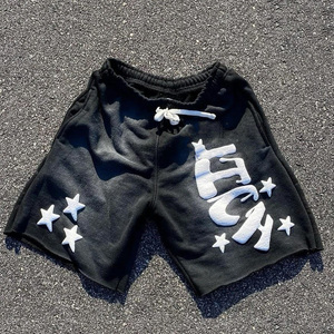 <b>Men's</b> Casual Solid Pattern Sun Faded Outdoor Distress Embroidery Heat-Transfer Printed Canvas Quick Dry Breathable <b>Shorts</b> - Product Image 5