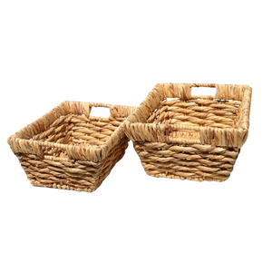 Plateau décoratif en jonc de mer pour rangement, idéal pour les cheminées et accessoires esthétiques de salon - Product Image 1