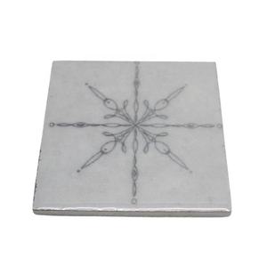 Sous-verres carrés en céramique Elite Veins avec motif étoile dorée, sous-verres modernes faits à la main, écologiques et réutilisables - Product Image 2