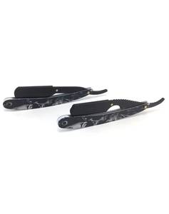 <b>Straight</b> <b>Razor</b> With Black Marble Pattern Handle Stainless Steel Blade For Men Barber Shop Use Single Blade Design - Product Image 5
