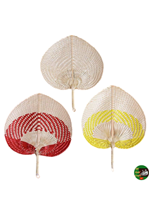 Éventail en bambou souvenir du Vietnam, tissé à la main en feuille de palmier, objet décoratif pour la maison et accessoire de rafraîchissement - Product Image 3
