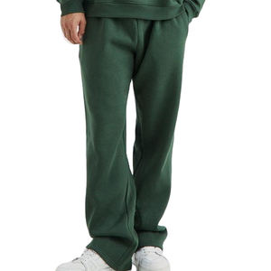Ensemble de survêtement décontracté en molleton vert uni à capuche pour homme, coupe oversize, idéal pour l'automne - Product Image 5
