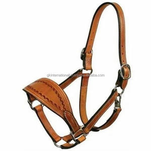 Harnais de cheval en cuir véritable brun clair de qualité supérieure, réglable, pour l'équitation, disponible dans toutes les tailles et couleurs personnalisées. - Product Image 4