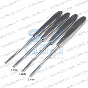 Cincel Nasal Cakir de 90 Grados, 18 cm, Osteótomo para Rinoplastia, Cincel para Hueso Nasal para Cirugía de Osteotomía Lateral y Rinoplastia - Product Image 3