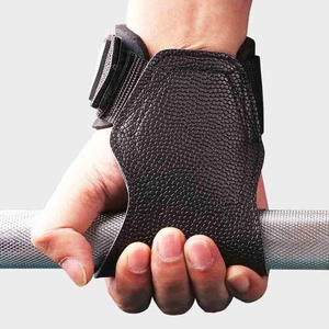 Breathable <b>Half</b> Finger Gym Gloves PU Leather Adjustable Wrist Strap Non <b>Slip</b> Weight Lifting Unisex - Product Image 6