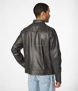 Nouvelles vestes en cuir artificiel blouson aviateur en cuir noir veste en cuir originale 100% pour hommes - Product Image 3