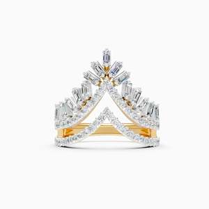 Bague de fiançailles unisexe en diamant blanc jaune certifié IGI, taille brillant, cultivé en laboratoire, couleur E, plaqué or rose classique - Product Image 6