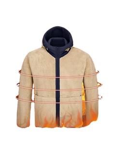 Sweats à capuche zippés à manches longues pour hommes de haute qualité hiver motif solide 300 grammes tissu non tissé Service OEM disponible - Product Image 1