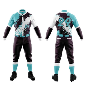 Ensemble de maillots de baseball et de softball unisexes personnalisés, respirants, à manches courtes, antibactériens, imprimés, protection UV, anti-humidité - Product Image 1