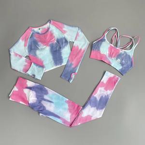 Vente chaude femmes de haute qualité sans couture Spandex Polyester Yoga Set Solid Pattern-Nouvelle Arrivée Écologique Vente en gros Hot Seller - Product Image 4