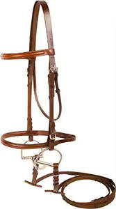 Bridon de cheval réglable en cuir souple et nylon avec design personnalisé, respirant, tailles sur mesure pour l'équitation et les couvertures pour chevaux - Product Image 2