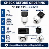 Capteur de pression de réfrigérant A/C 88719-33020, interrupteur de pression de climatisation compatible avec les véhicules Toyota, pièce de rechange