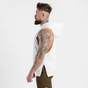 Sleeveless <b>Hoodies</b> For Men Bodybuilding Hooded Tank Tops Male <b>Workout</b> Trending Products - Product Image 5