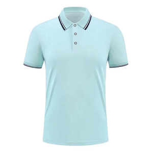 Polo de Manga Corta Negro para Hombre 2026, Color Sólido, Algodón Piqué, Casual, con Botones, Corte Regular, Tejido Transpirable - Product Image 2