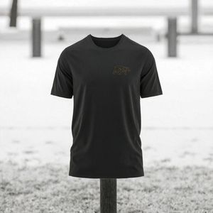 เสื้อยืดคอกลมสีดำ ผ้าฝ้าย 100% ทรงปกติ สีพื้น ผ้าเจอร์ซีย์ลำลอง ใส่ได้ทุกฤดู แขนสั้น - Product Image 3