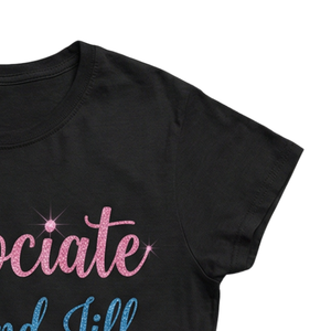 T-shirt graphique scintillant pour femme, en coton doux, col rond, manches courtes, décontracté, mode, vêtement de tous les jours - Product Image 3