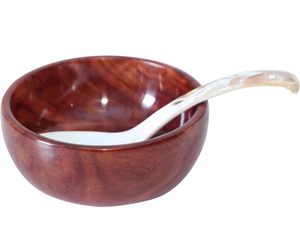 Tazón de Madera 100% Puro para Servir Comidas Familiares, Mezclar Ensaladas, Presentar Bocadillos y como Atractivo Centro de Mesa - Product Image 6