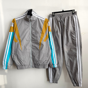 <b>Men</b> Windbreak Track Suit Street Fashion Style Multi-Color Block <b>Jacket</b> Pants Set Custom Nylon Streetwear Windbreaker Tracksuits - Product Image 5