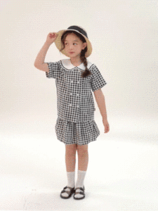 Conjunto de Ropa para Niñas OZKIZ Estilo Coreano 100% Algodón, Moda de Verano para 2-7 Años con Decoraciones de Volantes, Venta al Por Mayor - Product Image 1