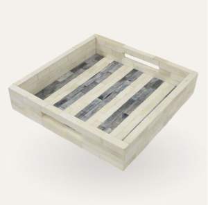 Bandeja Decorativa Sostenible con Incrustaciones de Resina Ósea, Organizador Funcional para Baño y Escritorio, para Almacenamiento de Perfumes, Toallas de Spa y Maquillaje - Product Image 6