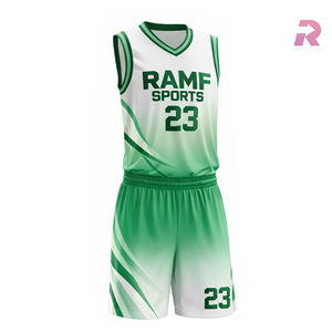 Maillots et uniformes de basketball personnalisés respirants grande taille 100% polyester sublimé Service OEM économique - Product Image 1