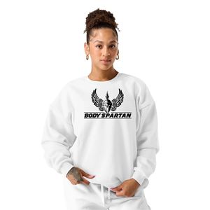 Sweat-shirt blanc à col rond pour femme, manches longues, en molleton, décontracté, pour la gym, l'entraînement, vêtements de sport, doux, confortable, pour tous les jours - Product Image 2