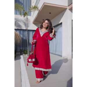 Party-Jumpsuit mit Samt-Zari-Spiegelarbeit und Batwa - Product Image 5