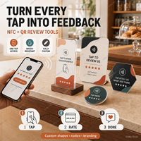 Soporte NFC Personalizado de Vorx Tech para Reseñas de Google, Tarjetas NFC con Código QR + NFC para Comentarios de Clientes en Tiendas