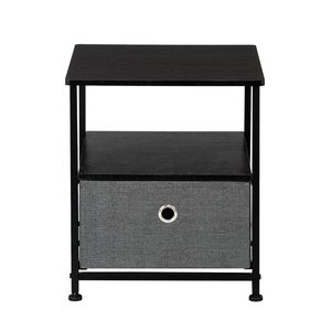 Comodino in Acciaio con 1 Cassetto e Ripiano, Mobile Comodino Assemblato per Casa e Dormitorio Universitario; Tavolino d'Appoggio per Camera da Letto - Product Image 5