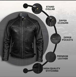 Veste en cuir de haute qualité, très élégante et stylée - Product Image 5