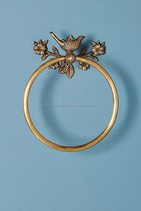 Handcrafted Metal Wall <b>Hook</b> With Leaf Pattern Traditional Decorative Home Hanging Accessory - Product Image 4