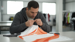Men's Sublimated <b>Soccer</b> Jersey White Orange Black Short Sleeve Moisture Wicking Crew Neck Regular Fit Adult All Seasons - Product Image 6