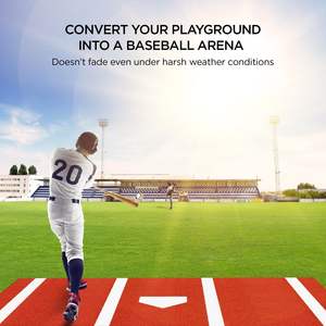 Premium 10 X 3.8 ft Portable Baseball/Softball Batting Cage <b>Mat</b> Non-slip <b>Rubber</b> Bottom for Home Training-Indoor/<b>Outdoor</b> - Product Image 4