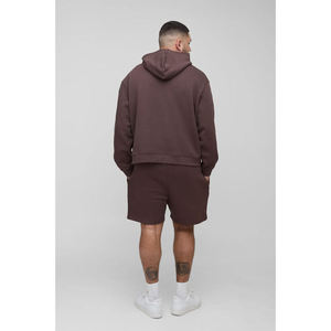 Custom Low Price Thick Fleece Men's Oversized Straight Wide Leg Hoodies And Pants Set For Men <b>Tracksuits</b> Breathable - Product Image 5