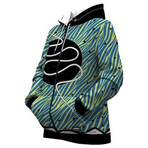 Men's Hooded Zip-Up Sweatshirt Striped <b>Pattern</b> Sublimation Print Polyester <b>Knitted</b> Autumn Wear - Product Image 2