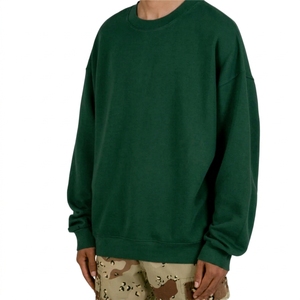 เสื้อสเวตเชิ้ตคอกลมผ้าฝ้าย 100% สำหรับผู้ชาย แขนยาว ทรงหลวม ใส่สบาย ทนทาน เหมาะสำหรับฤดูหนาว ปักลายลำลอง สีพื้น - Product Image 1