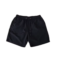 Short de bain tricoté pour homme, bordeaux uni, en polyester/coton, mi-long, respirant, séchage rapide, avec cordon de serrage, sportif, longueur genou, avec poches