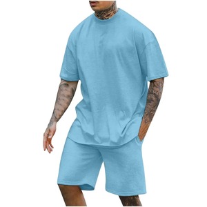 Ensemble T-shirt et short de sport uni pour homme - Vêtements de course et de gym respirants, anti-odeur, pour l'été - Product Image 6