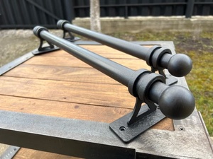 Poignée de porte traditionnelle en fer forgé à la main, résistante à la rouille, revêtement en poudre, installation facile, pour portails/portes de 10 pieds - Product Image 6