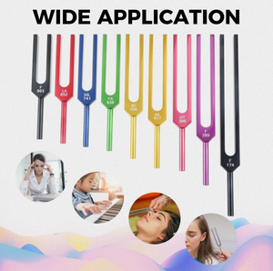 Ensemble de 10 diapasons non lestés pour la guérison, diapasons multicolores pour les chakras - Product Image 4