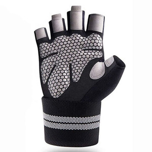Weight Lifting Gym Training For Men Women Unisex Adjustable Wrist Strap <b>Half</b> Finger Fitness Gloves Breathable Non <b>Slip</b> - Product Image 3