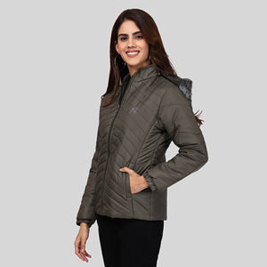 Chaqueta Bomber con Capucha Estampada para Chicas, Diseño Moderno, Forro de Lana, Chaqueta de Invierno, por Exportador - Product Image 5