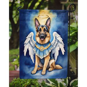Drapeau de jardin de berger allemand Illustration multicolore pour boîte aux lettres Patio Yard Decor pour parterres de fleurs et jardins Taille pour mon ange - Product Image 3