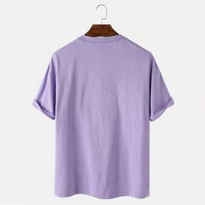 Camisetas de Manga Corta al por Mayor para Niños, Color Morado Sólido, Camisetas Deportivas para Hombre, Camisetas con Logotipo Personalizado Estampado - Product Image 2