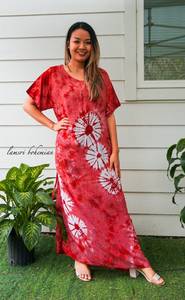 Vestido Maxi Tie Dye Personalizado, Diseño Sólido, Estilo Moderno y Lindo, Cintura Tejida, Sin Mangas, Alta Calidad, Exportadores para Vacaciones - Product Image 6