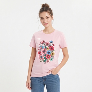Women's <b>Garden</b> Flower <b>T</b> <b>Shirt</b> Short Sleeve Round Neck Regular Fit Colorful Print Jersey Casualwear Summer Breathable Apparel Tee - Product Image 5