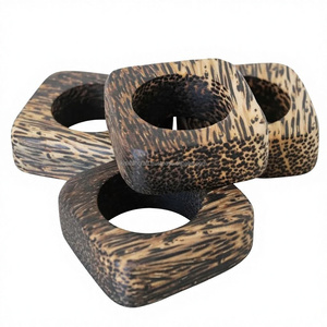 Classic Design Resin Handmade <b>Square</b> Napkin Rings for Party Decorative Napkin Holder Wholesale Supply - Product Image 2