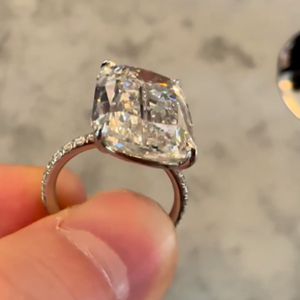 แหวนหมั้นเพชรโมอิส5.25กะรัตทองคำขาว18K สีขาวทองดำโรเดียมตั้งค่า IGI ได้รับการรับรองราคาโรงงาน - Product Image 4