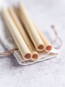 Pailles zéro déchet - Moins de plastique - Produit écologique - Pailles en bambou durables - Pailles en bambou bio - Product Image 4
